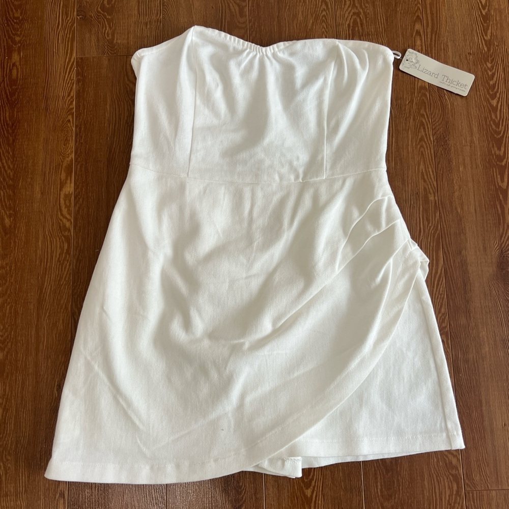 Strapless White Romper
